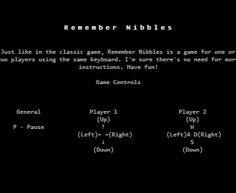 Remember nibbles