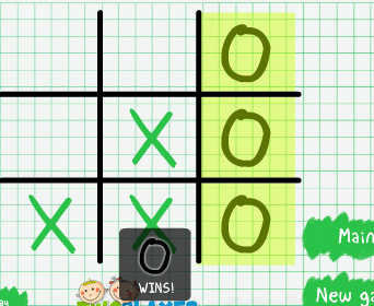Tic tac toe paper